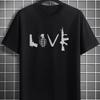 Lover Gun Print Men Round Crew Neck Short Sleeve Simple Style Tee Fashion Regular Fit T-Shirt Casual Top