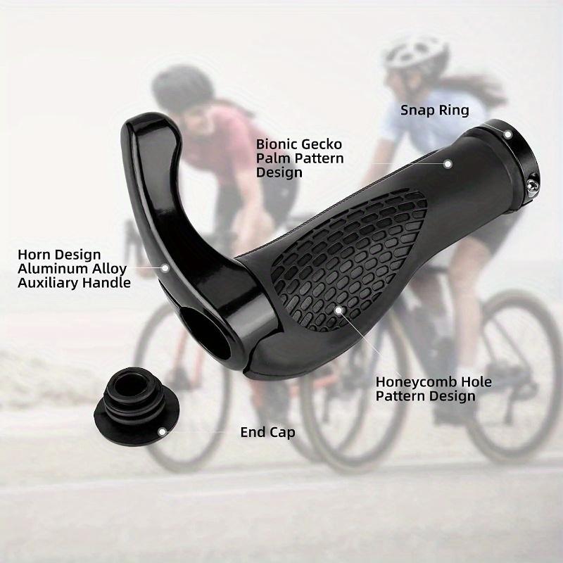 Un Set di Manopole per Manubrio di Bicicletta Progettate per il Comfort, Realizzate in Lega di Alluminio e Gomma, Adatte per Aggiunte per Mountain Bike