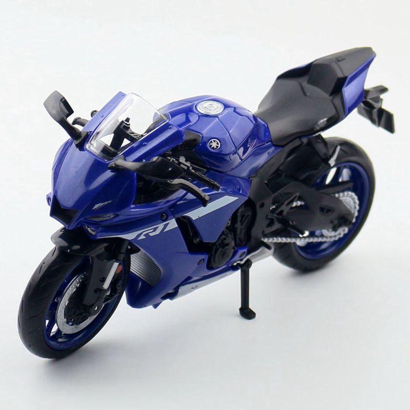 1/12 Skala Yamaha YZF-R1M Motorsykkelmodell Leke Legering Støpt Simulering Modeller Motorsykkel Samling Dekorasjon Gutteleker Gaver