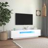 Vidaxl Szafka Tv Z Oświetleniem Led, Biała, 160X35X40 Cm