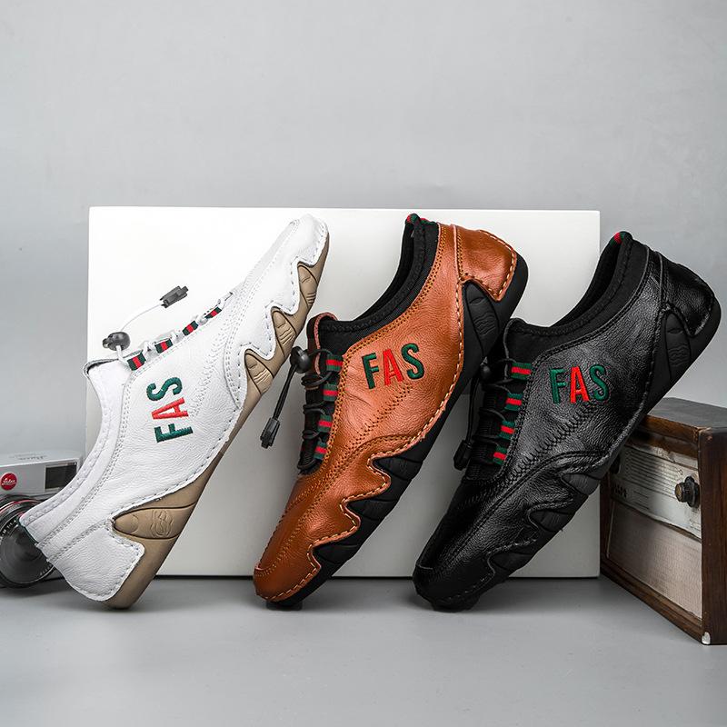 Casual Leather Shoes Men's Shoes Large Size Men's Casual Shoes Spring and Summer New Lazy Shoes British Beans Shoes Cowhide Men's Shoes