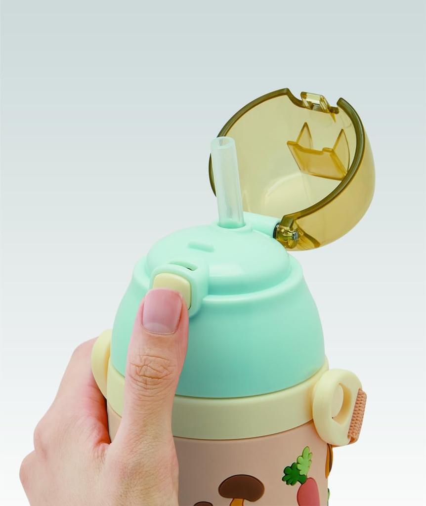 Skater Stainless Steel Water Bottle 380ml Straw Drinking 3D My Neighbor Totoro Vegetable Color Ghibli SSPV4 Children's