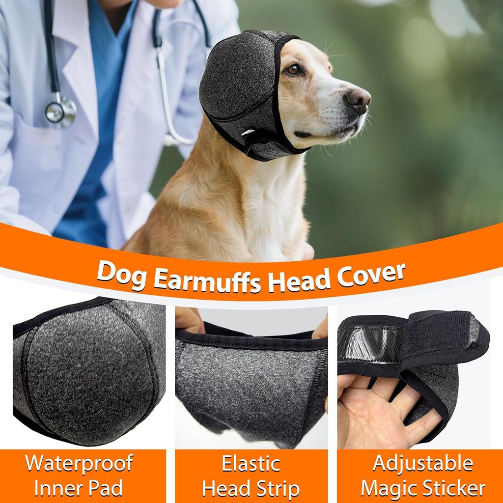 Hearing Protection Dog Calming Earmuff Noise Reduction Waterproof Dog Soothing Headcover Shock Proof Dog Ear Cover