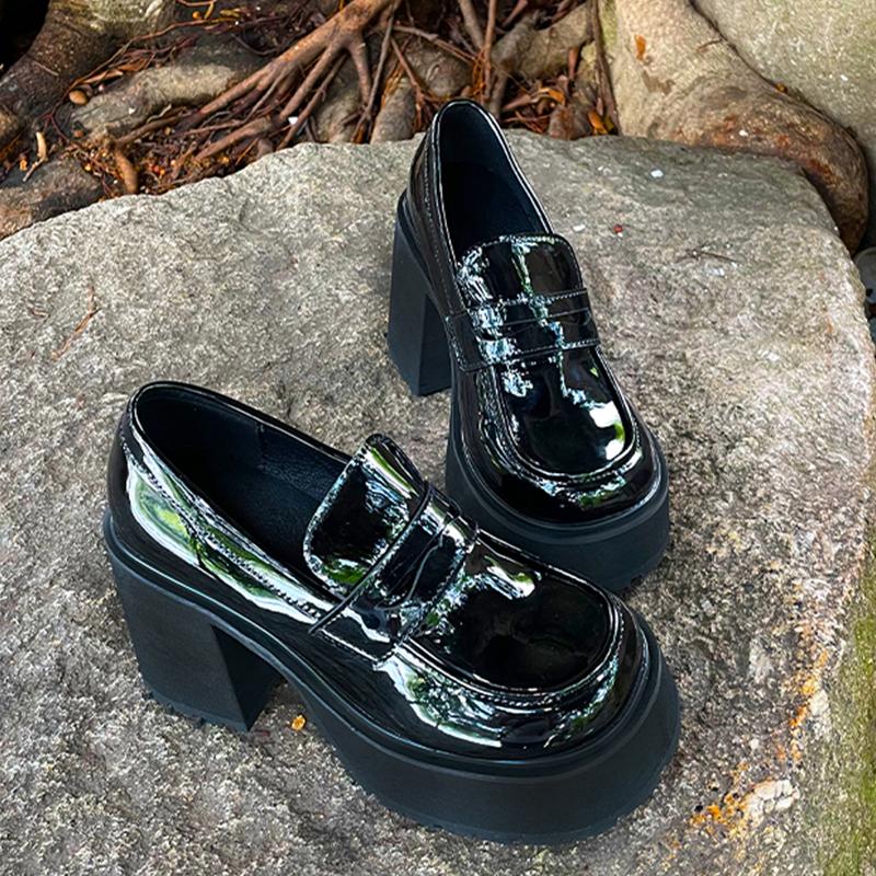 11Cm Ultra-High Heels Waterproof Platform New Women'S Plus Size 34-43 Lace-Up Thick Sole Round Toe Single Shoes  Mujer