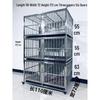Stainless Steel Multi-Layer Dog Cage for Small to Medium Dogs - Parent-Child Design, Ideal for Pet Shops & Boarding