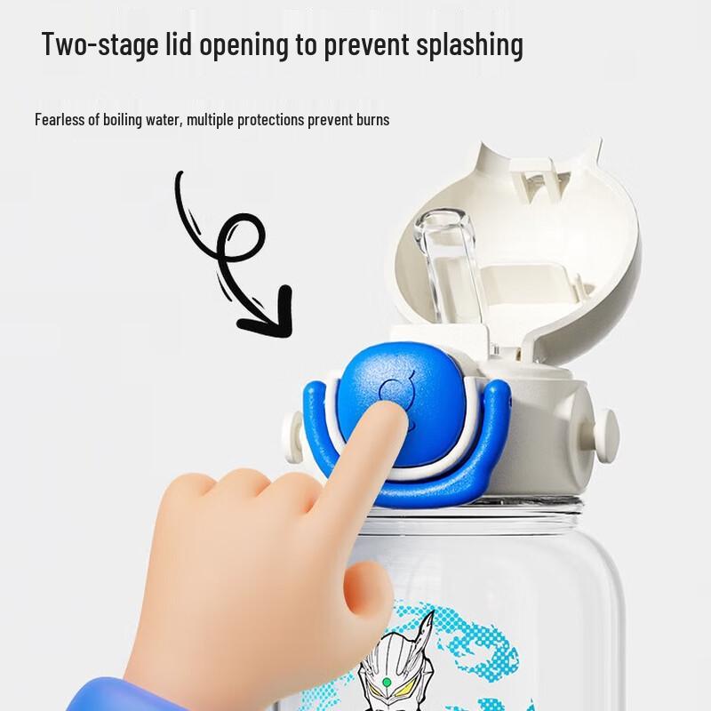 Ultraman Kids  Straw Water Bottle