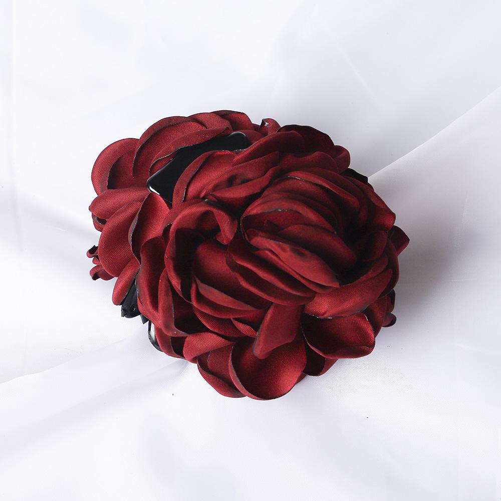 

Нові Тканинні Великі Квітки Камелії Заколки-Кліпси Шпильки Жіночі Дівчачі 11СМ Пластиковий Тримач для Хвоста Затискачі для Волосся Аксесуари для Волосся