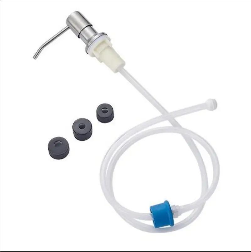 Kitchen Sink Countertop Press Pump Apparatus 350 Ml Stainless Steel Reusable Pump Head Extension Tube Liquid Bottle Sink Pump
