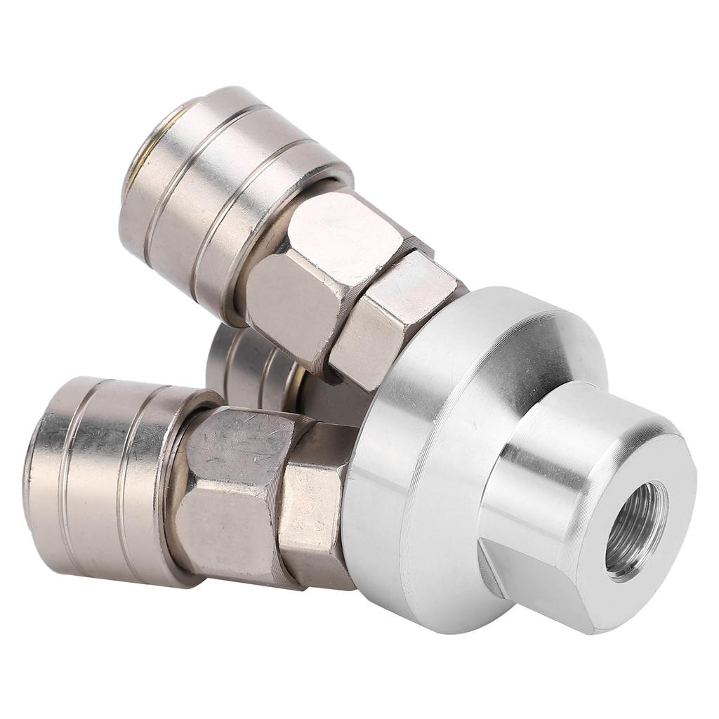 Quick Connector 3 Way Female Chrome Plated Pneumatic Component G1 4 C Type SMV