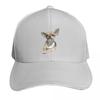 Cute Lying Chihuahua Baseball Cap Cotton Twill Breathable Contrast Two Tone Brim Snapback Flat Bill