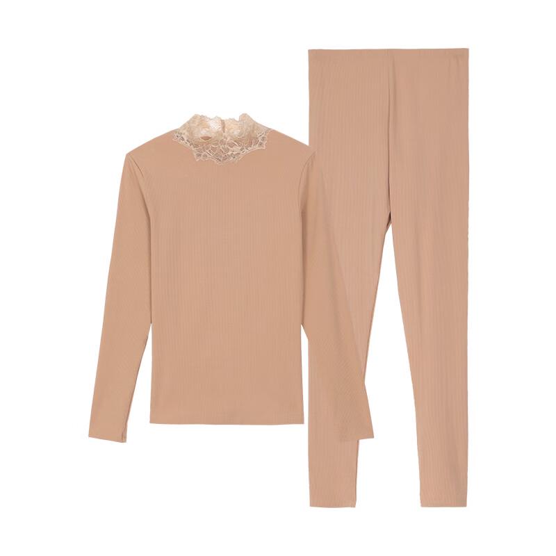 

Anlifang Women s Lace Mock-Neck Thermal Set L