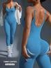 Women's Backless Seamless Ribbed Jumpsuit: Slimming Tank Bodysuit for Yoga