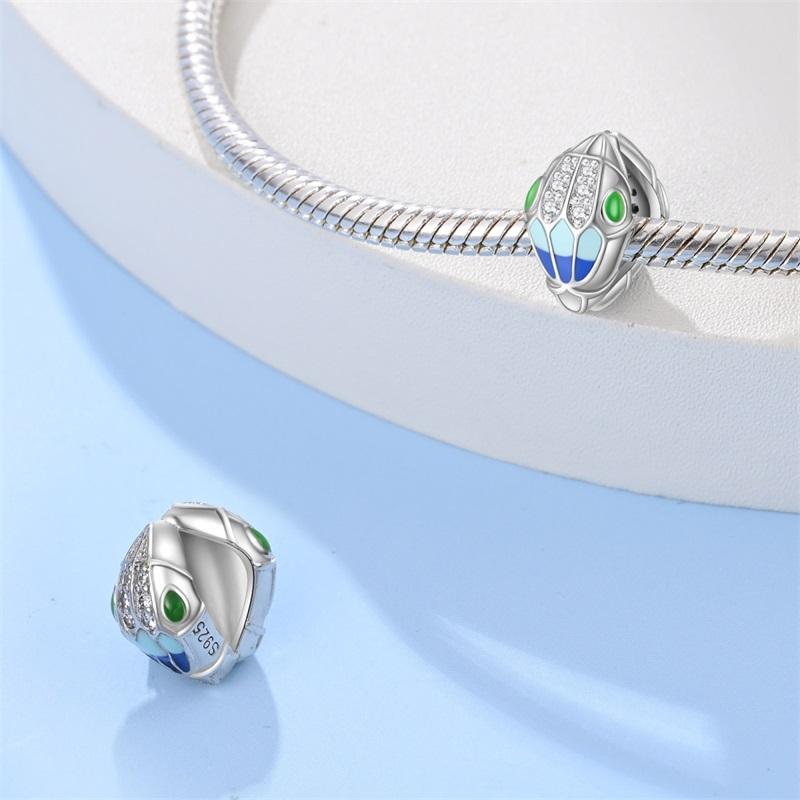 Original Charms Copper Tarot Cards & Snake Charm Beads Fit 3Mm Original Bracelet Necklace Women Diy Fine Jewelry Gift New In