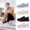 New Autumn Winter Cotton Shoes Breathable Lightweight Mesh Slip-On Men Women Casual Adhesive Velcro