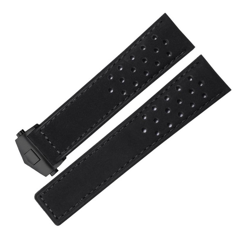 20mm 22mm Bracelet for Tag Heuer Connected 45 for Carrera for Monaco Leather Replace Band Frosted Cowhide Universal Accessory