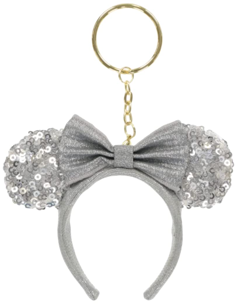 

[Disney] Minnie Mouse Headband Keychain Sequin Silver Ear Keychain Tokyo Disney Resort