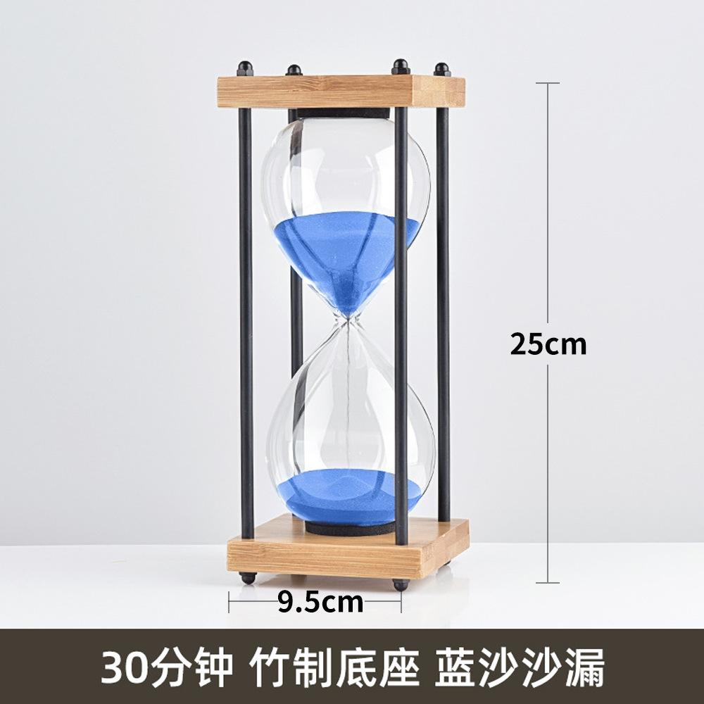 Glass Hourglass Timer 15 30 60 Minutes Kids Anti Fall Creative Retro Sand Timer Decor