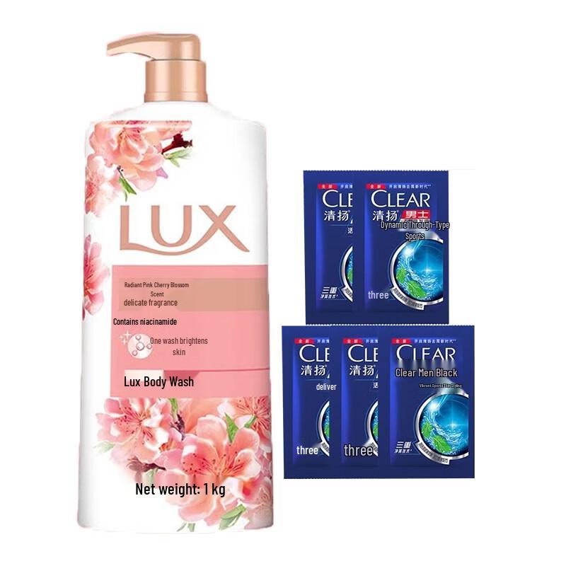 

Lux Pink Cherry Blossom Shower Gel and Men s Shampoo Set