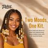 Talos 60 Piezas Accesorios para Cabello de Rastas, Cuentas de Agujero Grande para Trenzas Gruesas y Rastas, Multicolor Textura de Madera Imitación Adultos Niños