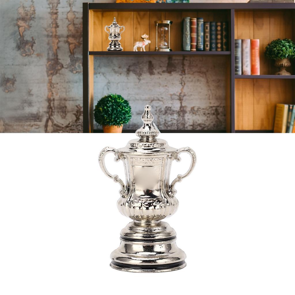 Mini Soccer Game Trophy Cup Model High Simulation Metal Football League Trophy Ornaments Decor