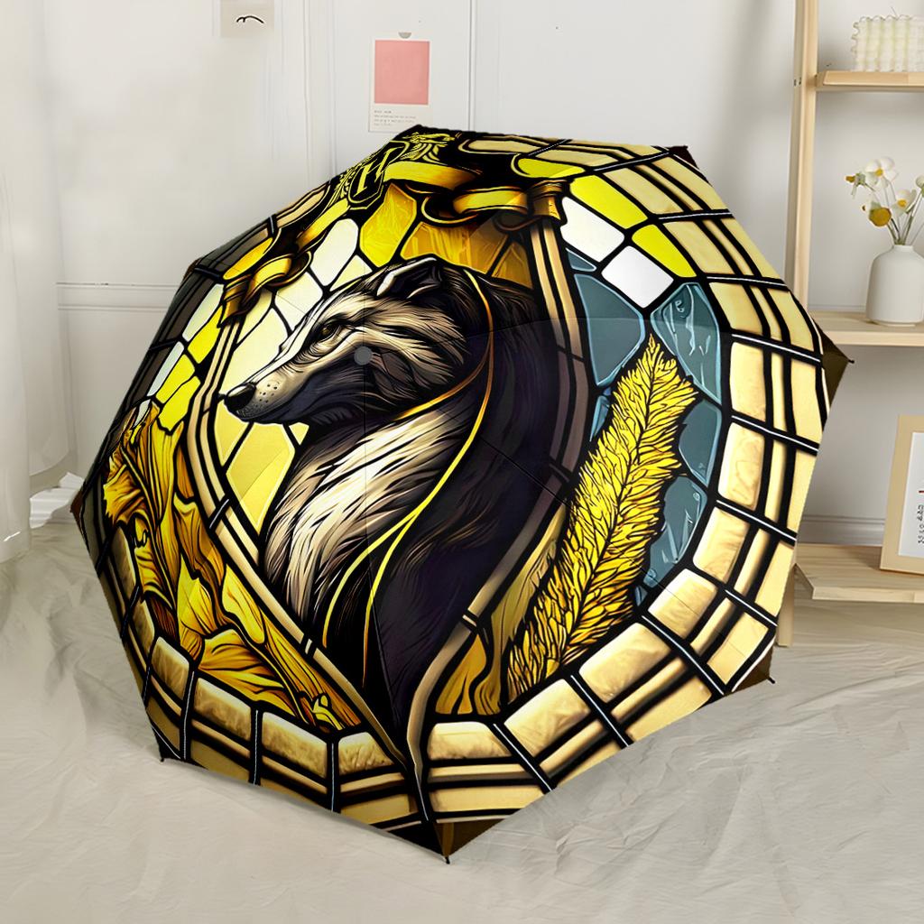 Gryffindor Pride And Loyalty Automatic Umbrella Sturdy 8-Rib Shaft Durable Plastic & Iron All-Season Umbrella for Travel Elegant Women's Umbrella