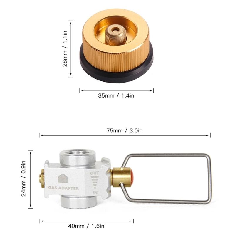 Regulable Camp Stove Gas Cylinders Adapters Wind Resistant Stove Adapters Outdoor Cooking Equipment