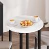 Tabletop Ø 60 x 1.5 cm Round Engineered Wood High Gloss White