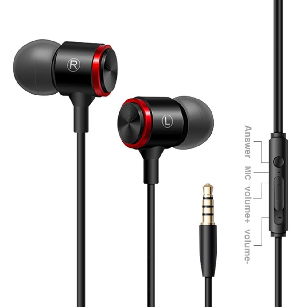 3.5mm Wired Earphone HiFi Stereo Wired Headset Stereo Wired Earbuds in Ear Earphones Running