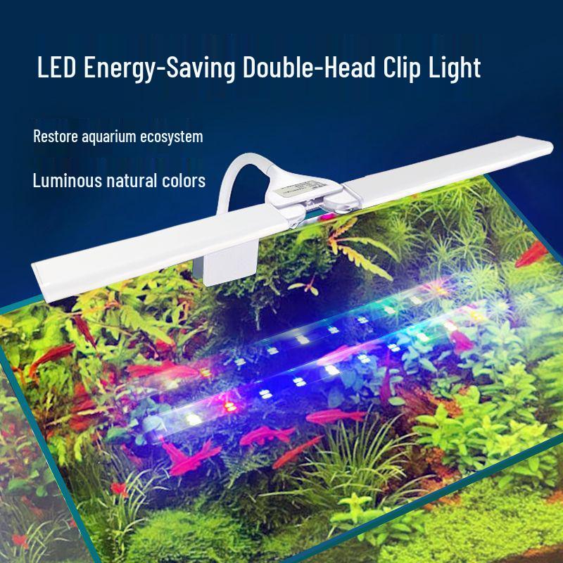 Super Bright Clip-on Full Spectrum LED Aquarium Light, Waterproof and Splashproof, Ideal for Mini Aquariums.