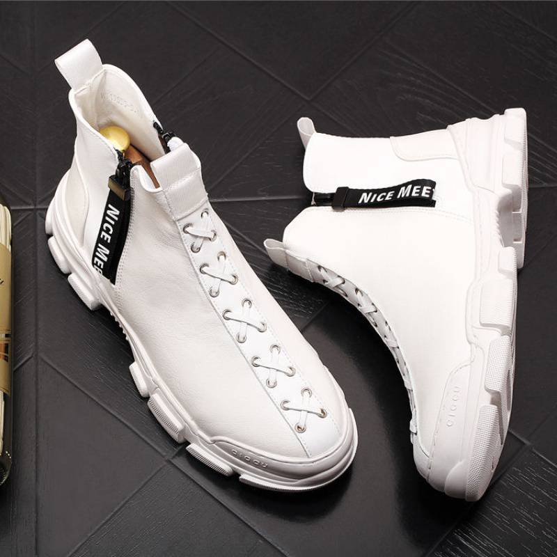 Fashion Men's high - top boots Korean edition set with diamond casual board net red tide b2