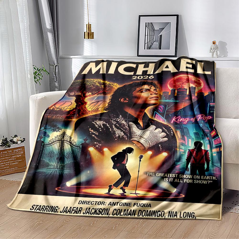 Michael Jackson 86 Blanket Soft & Cozy Suitable for Bedding Office Chair Livingroom for All Occasions Playful Design