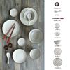 Sada japonského keramického nádobí Sada čínského nádobí Porcelánová sada nádobí Kuchyňský talíř Nádobí pro restauraci Bílý porcelán