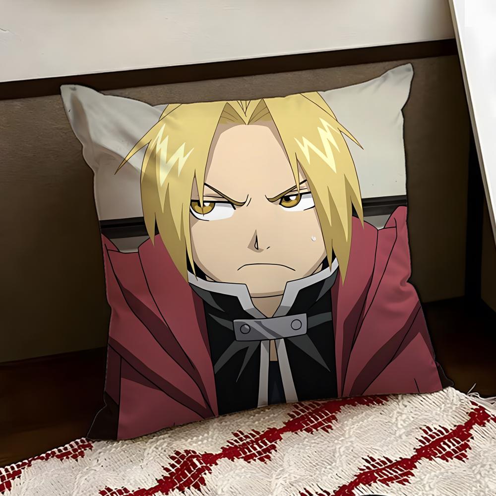 FULLMETAL Anime AALCHEMIST Cushion Cover Reversible Soft Durable Pillow Cover Home  Car MultiScene Use for Daily Comfort