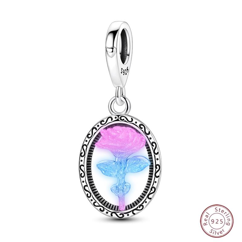 New Original Charm Bead Pendants Copper Crown Strawberry Perfume Gold Bow Fit Bracelet Necklace Women Jewelry