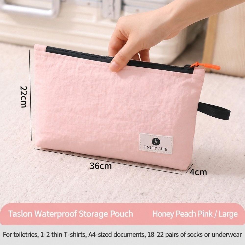 Waterproof Cosmetic Pouch Zipper Closure Underwear Storage Bag Business Trip Luggage Storage