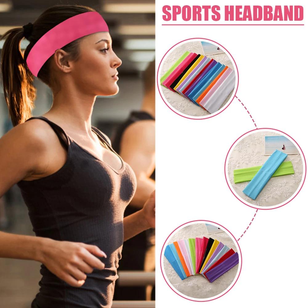 Tennis Cycling Sports Turban Headscarf Fitness Bandage Sweatband Yoga Headband Hair Bands Elastic
