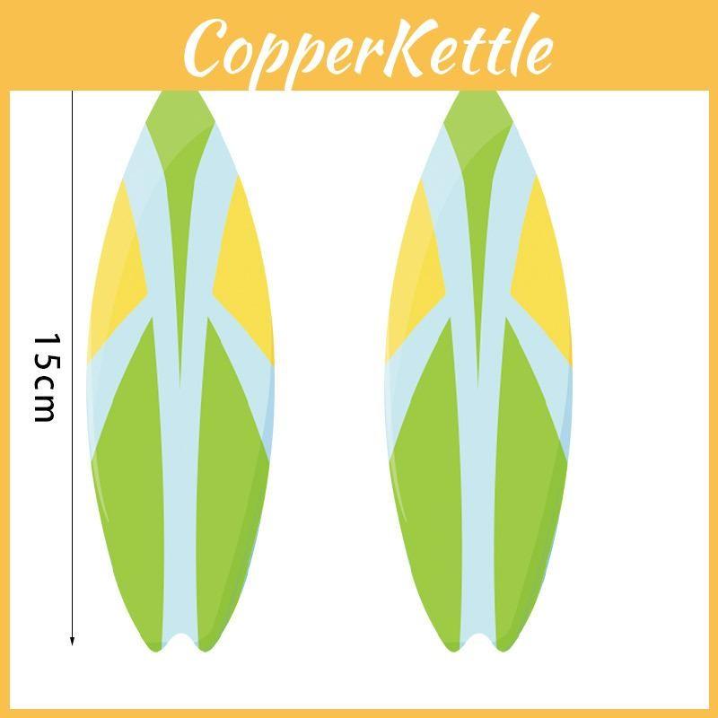 Shape Surfboard Decals Children Party With 60 Paper Stickers Festival Decorate