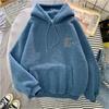 Moda Autunno Inverno Felpa con Cappuccio Donna Top Larghi Manica Lunga Calda Outfit Hoodie Lady Casual Street