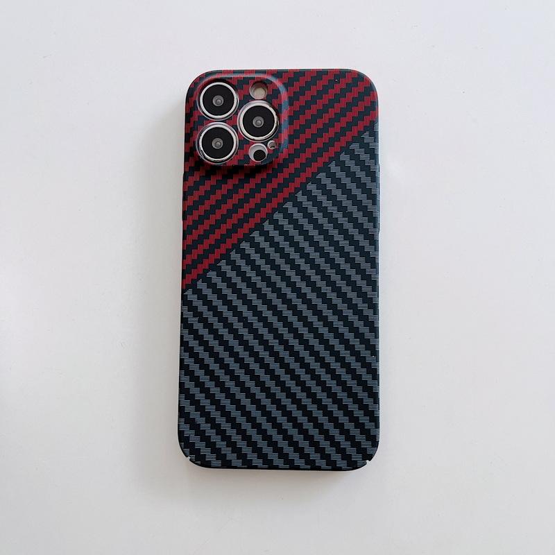 Carbon Fiber Texture Stoßfeste Hülle für iPhone 15 14 Pro Max 13 12 11 Pro Max XR X XS Vollständige ultradünne Kameraschutzhülle