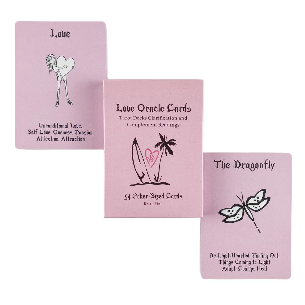 Pink Island Time Wellness Love Oracle Cards Balíčky Kartová věštecká hra pro rodinnou párty