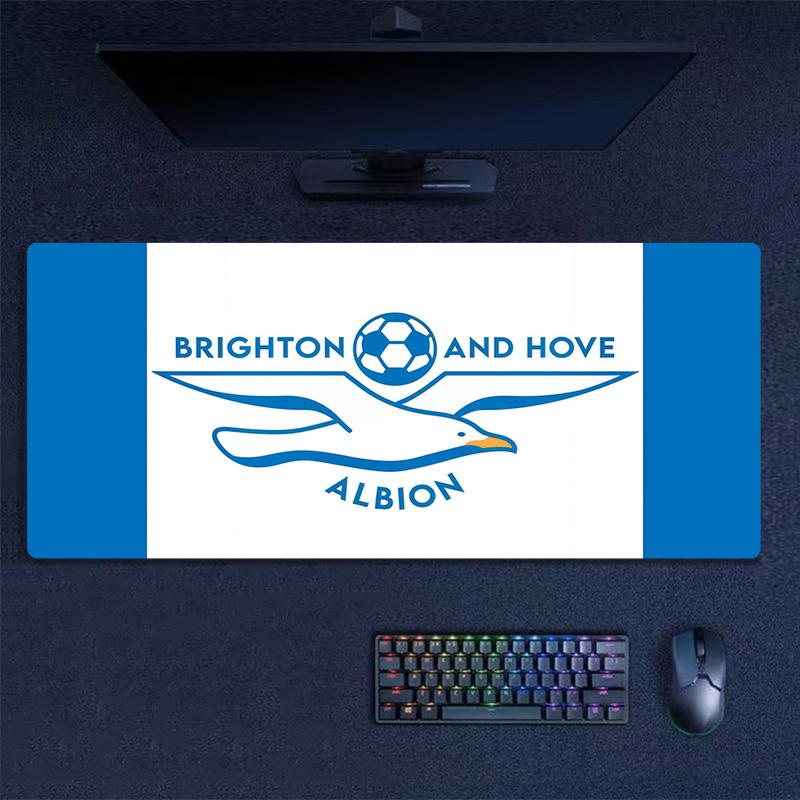 Brighton & Hove Albion Print Cushion Non-slip Laptop Tablet Big Mousepad XXL Mat Mini PC Playmat With Lock edge