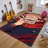 Cursed Anime Character with Red Hair Patterned Carpet, Suitable As a Non Slip Play Mat for the Living Room and Bedroom Sofa