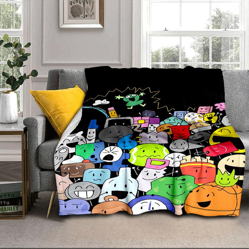 Colorful Dream Island Collage Blanket Flannel Blanket for bed, sofa, Camping, Hiking, Picnic Essentials, gift for family Fan gifts