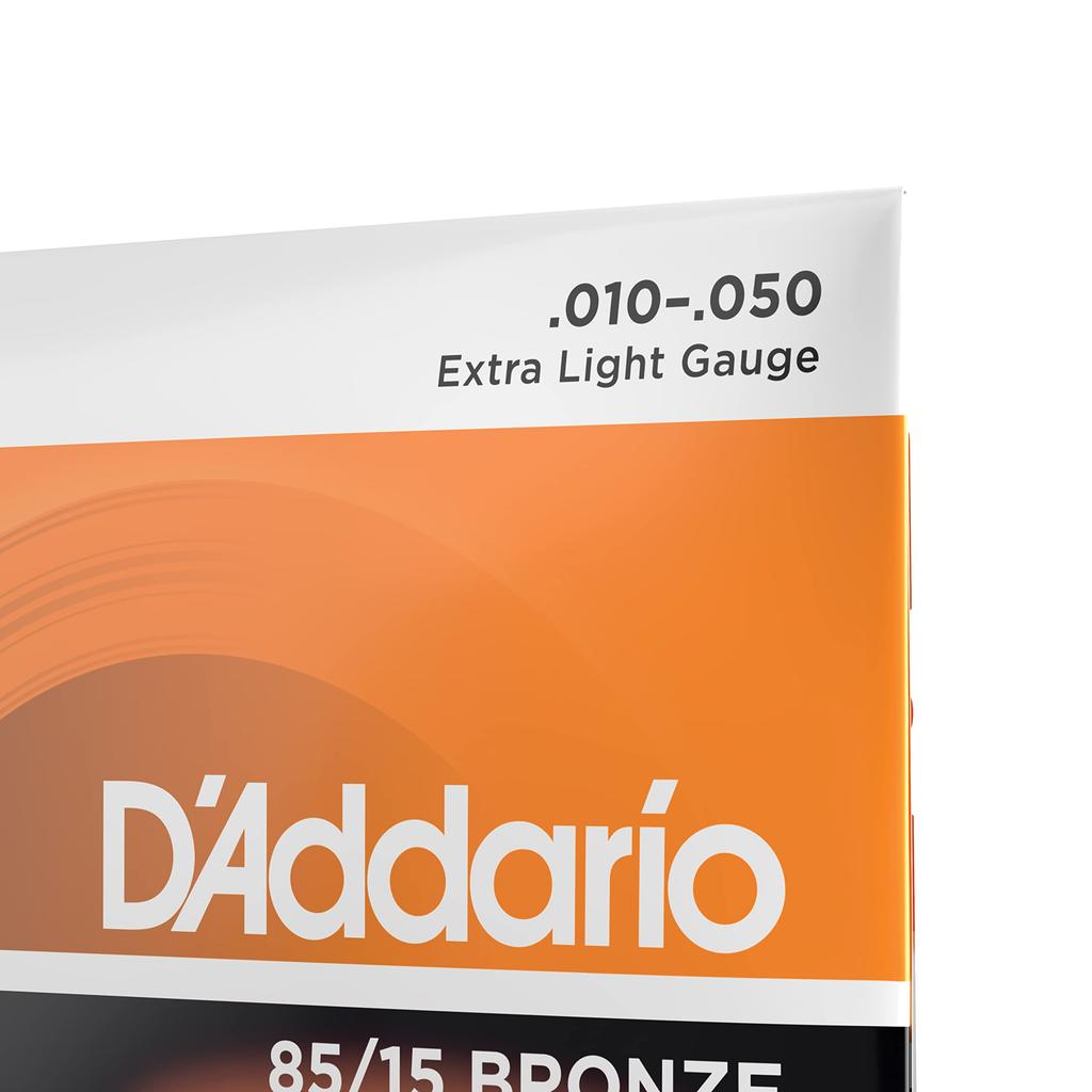 Струны для акустической гитары D'Addario EZ900 85/15 Американская бронза Extra Light .010-.050