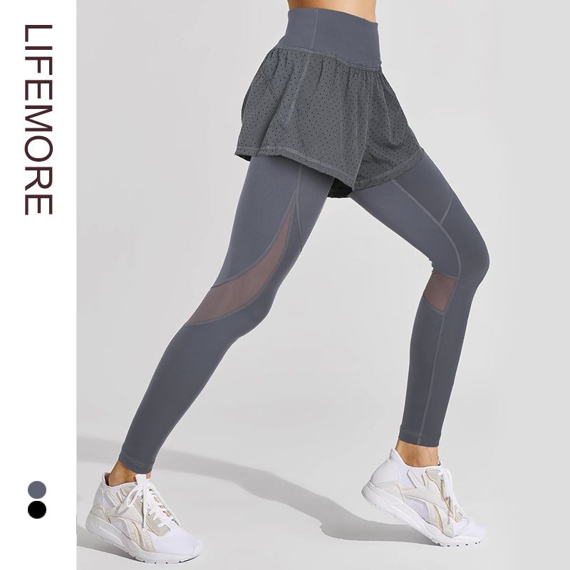 

Women s Skinny Running High Waist Quick-Dry Tummy Control Smoke and Ash S