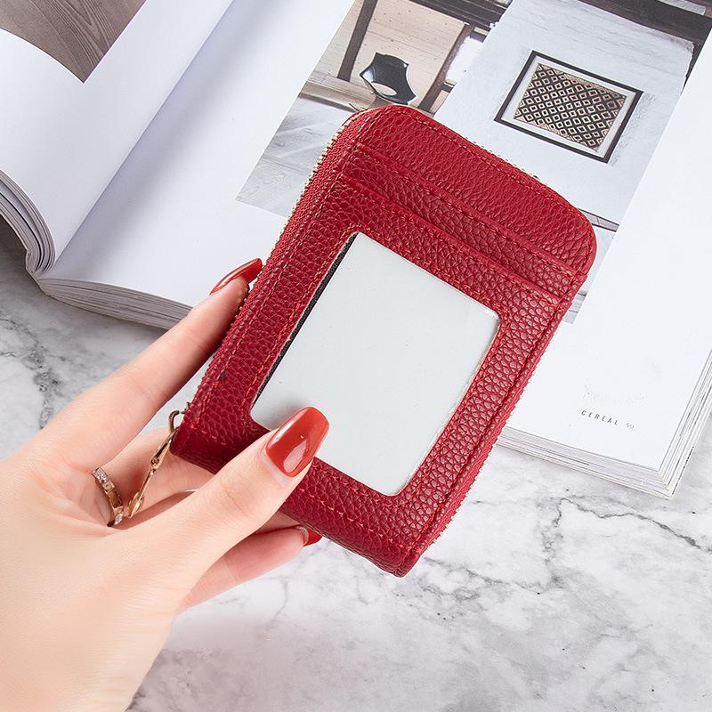 Korean Version New PU Leather Fresh Casual Coin Wallet Fashion Cartoon Men Women Credit Passport Card Bag Christmas Gift