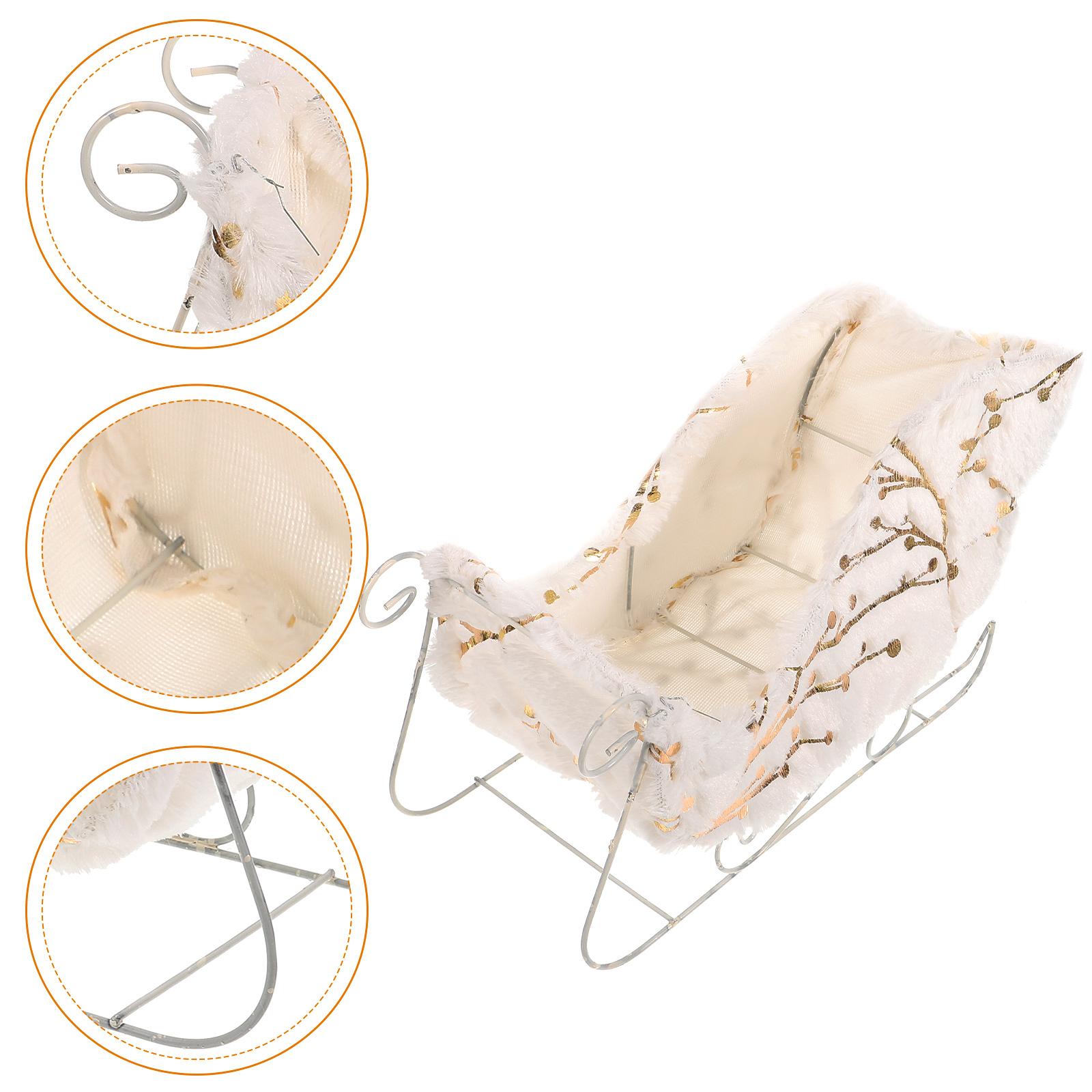 

Рождественские украшения для саней и автомобилей, реквизит для фотосъемки на открытом воздухе, тематические носки, металлические украшения, фестиваль 27.00X18.00X12.00CM белый