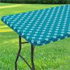 Homaxy Rectangle Vinyl Table Cloth Elastic Fitted Tablecloth With Flannel Backing Waterproof Plastic Table Cover Camp Tablecloth
