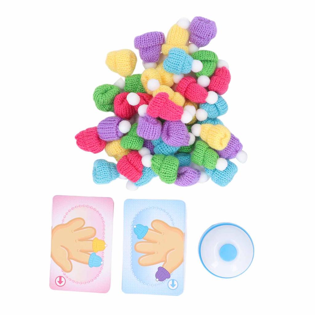Knitted Thumb Cap Game Toy Colour Recognition Left and Right Hand Training Finger Miniature Game