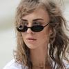 Trendy Oval Cow Print Sunglasses - European/American Style